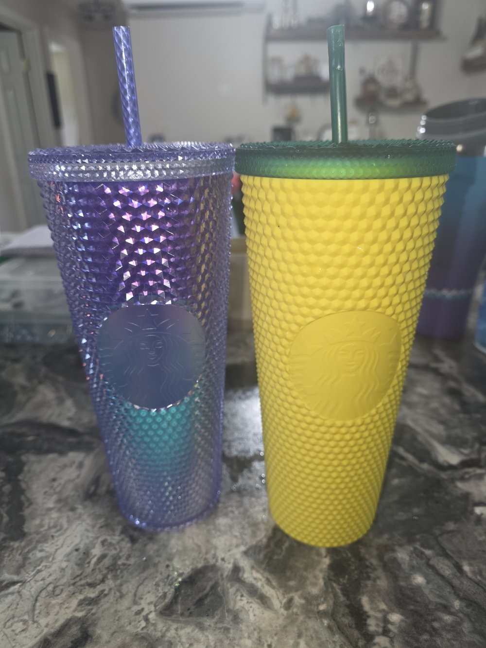 Starbucks Studded Reusable Tumbler - Purple Iridescent & pineapple